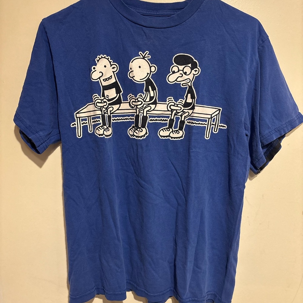 Kids Blue Cartoon Graphic Tee